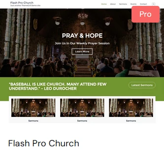 Flash Pro Church Template