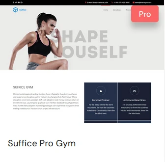 Suffice Pro Gym Template