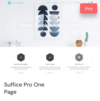 Suffice Pro One Page Template