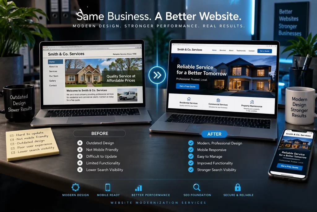 Modernize website with a website redesign by Canada Web Pro